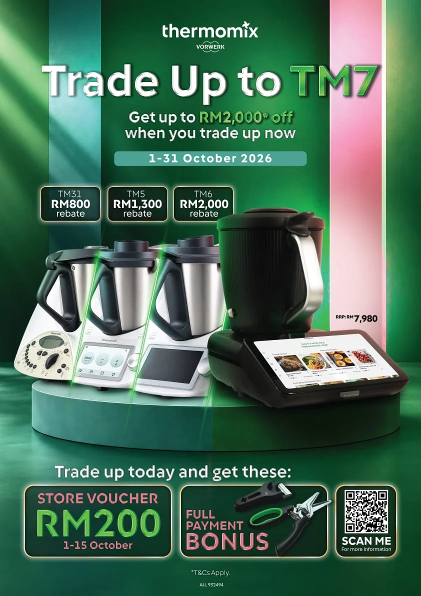 Vorwerk Malaysia poster: Trade Up to TM7, up to RM2,000 off, 1–31 October 2026